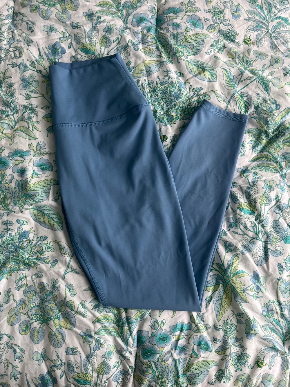 High-Waist Blue Sculpting Leggings